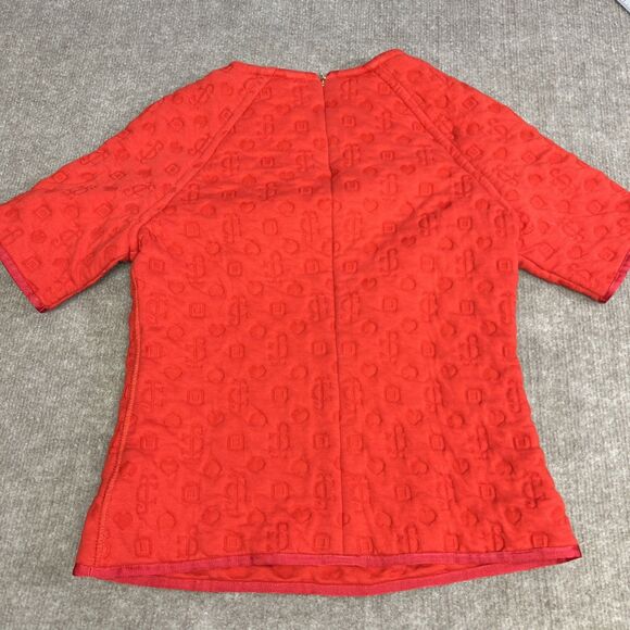 Juicy Couture Tomato Short Sleeve Pullover Top Small Textured Y2K Style - Picture 5 of 7